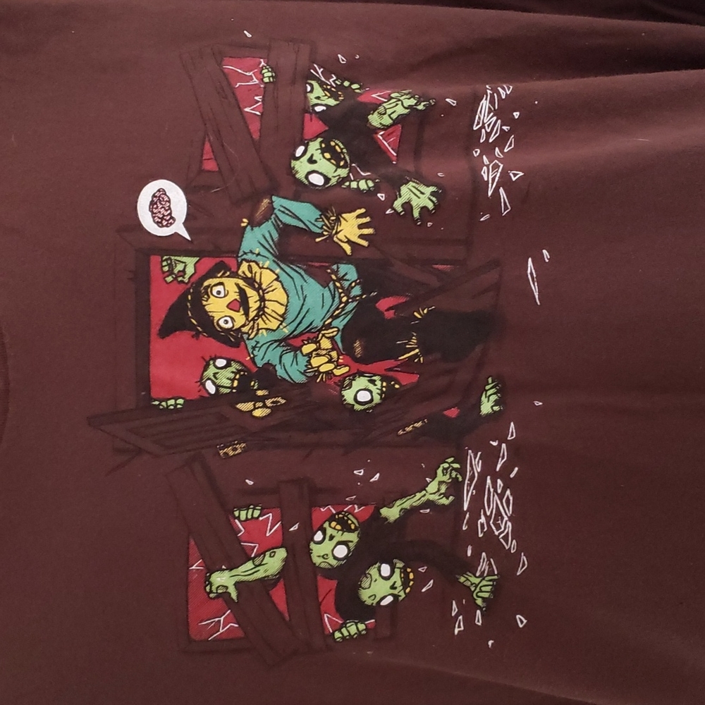 Zombies & Scarecrow Humor Shirt Size 3XL